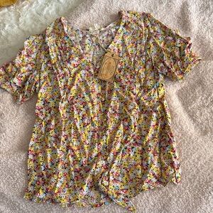 NWT: Fat Face Multicolor Floral Blouse